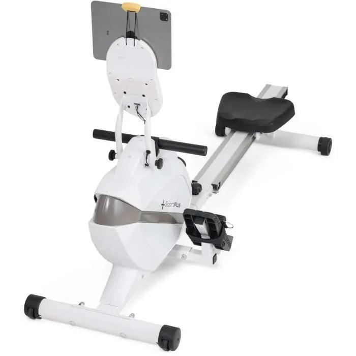 Rameur magnétique pliable SPORTPLUS - 8 niveaux de résistance - Blanc