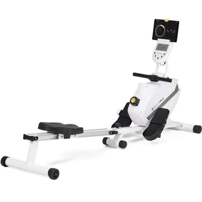 Rameur magnétique pliable SPORTPLUS - 8 niveaux de résistance - Blanc