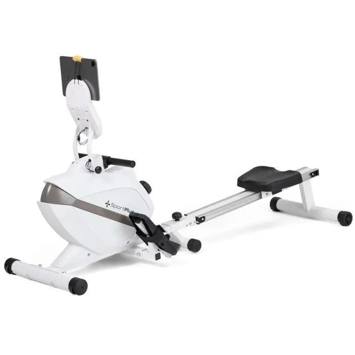 Rameur magnétique pliable SPORTPLUS - 8 niveaux de résistance - Blanc